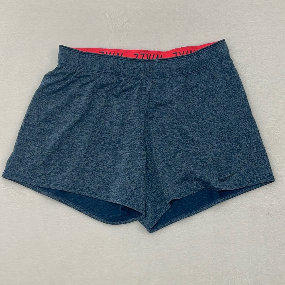 Nike Dri-Fit Running Shorts Heathered Blue Womens sz Large